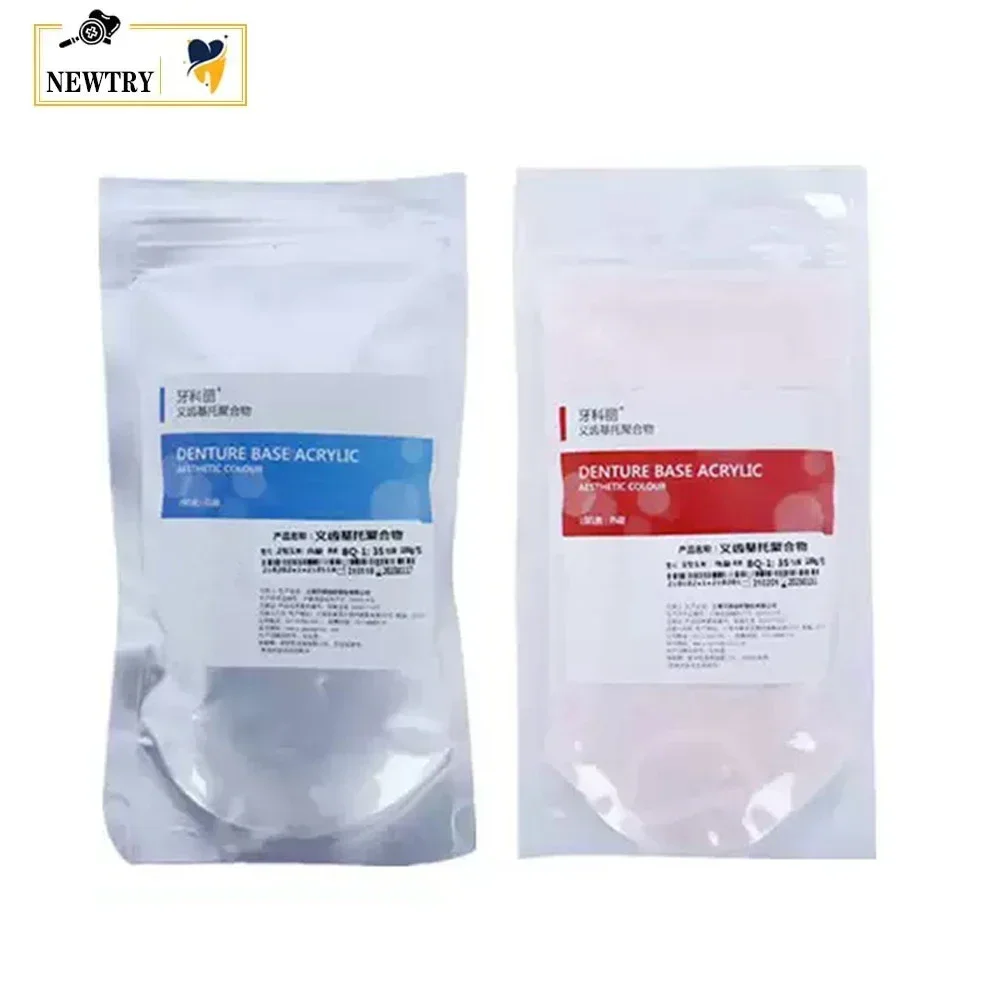 

Self Heat Cured Bionic Denture Base Resin Powder 100g Dental Lab Technician Biomimetic Blood Streak Acrylic Tooth PMMA Materials