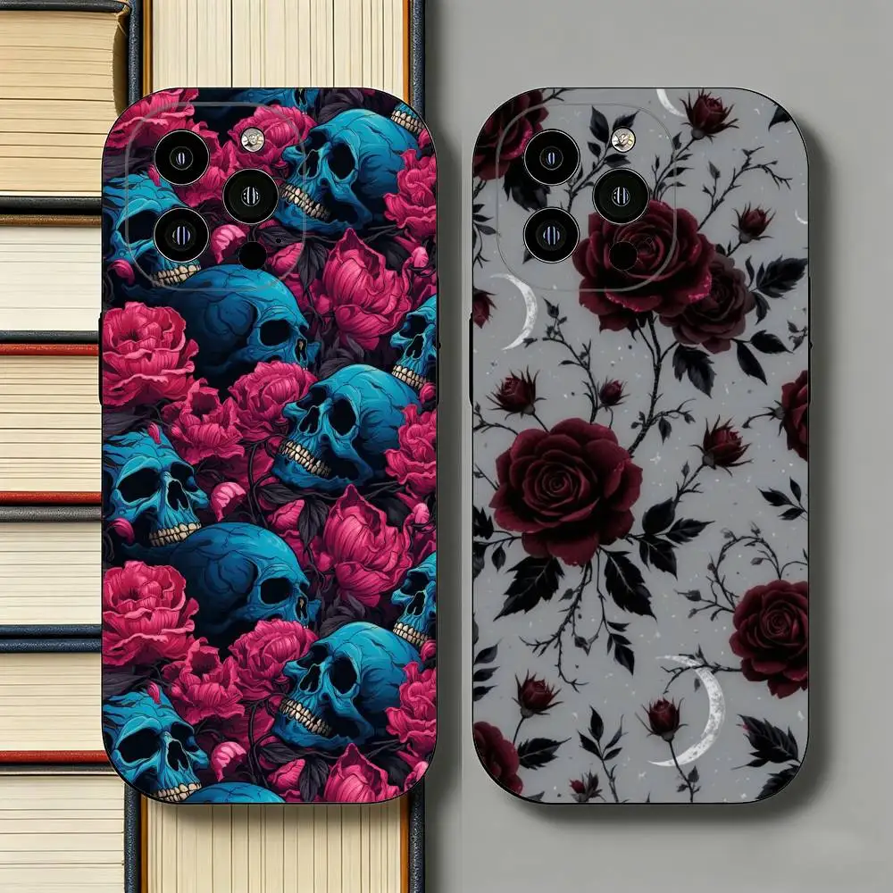 

Gothic Style Dark iPhone Case For 17 Air 16 Pro Max 16e 15 Plus 14 13 12 11 Back Protector Cover