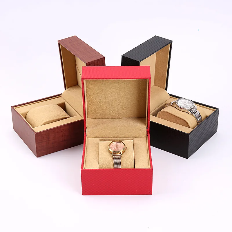 Leather Paper Plastic Box Packing Box Storage Box Flip Watch Box Watch Storage Display Box