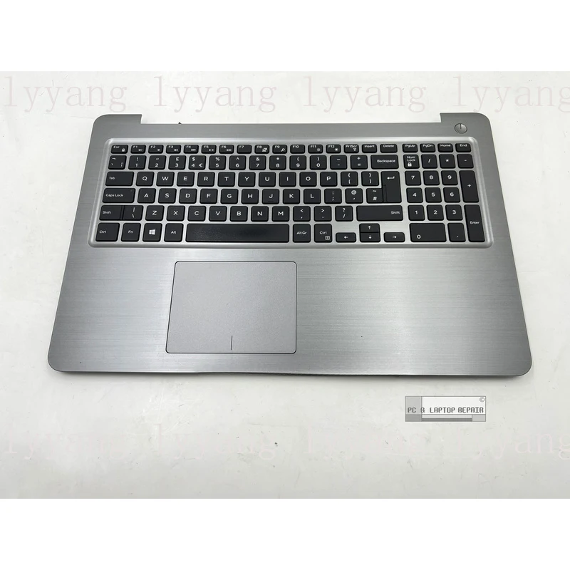 

f For Dell Inspiron 15-5567 Palmrest Top Cover UK Keyboard Silver 0PT1NY