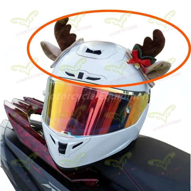 

Motorcycle Helmet Decorative Accessory Plush Antler Christmas Decoration Helmet Antler Accessory Fashion Trend Decoration
