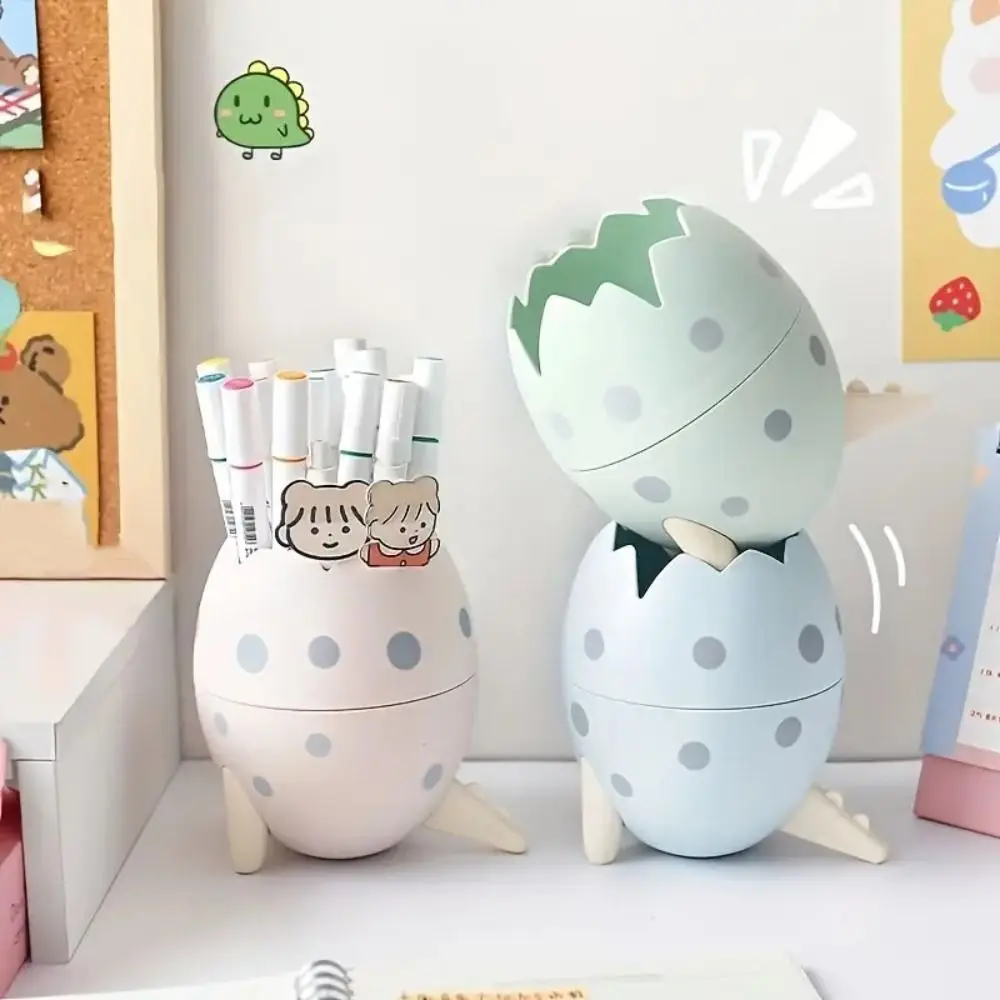 

Portable Lovely Pencil Case Creative Large Capacity Stationery Storage Box Egg Shape Plastic Pen Holder Kids Boys Girls