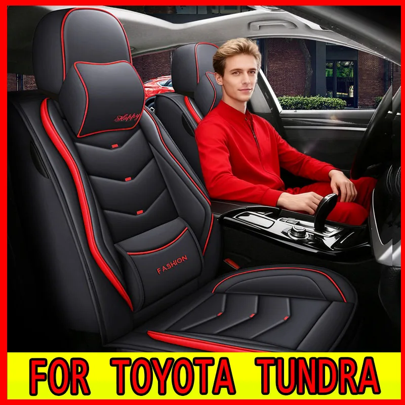 

FOR TOYOTA TUNDRA Car seat covers waterproof artificial leather wear-resistant full set of 5-seat front and rear seat cover