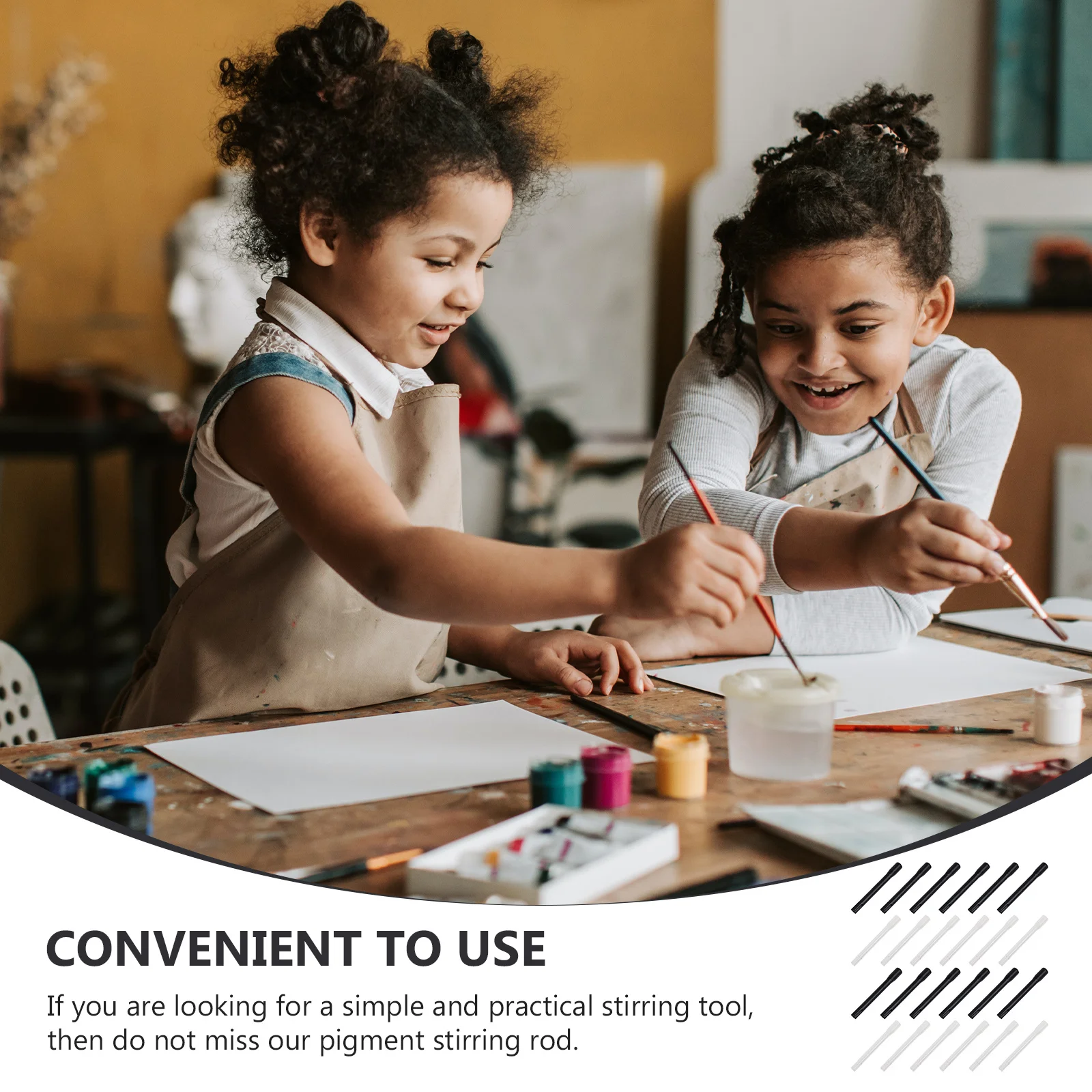 

60Pcs Disposable PP Mixing Rods Pigment Stirring Sticks for Tattoo Ink Painting Glue Tattooing Pigment Mixer PP Mixer