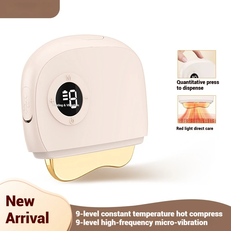New Version Heated Microcurrent Neck Full-Body Massager Gua Sha Board, Electric Gua Sha Device Massager