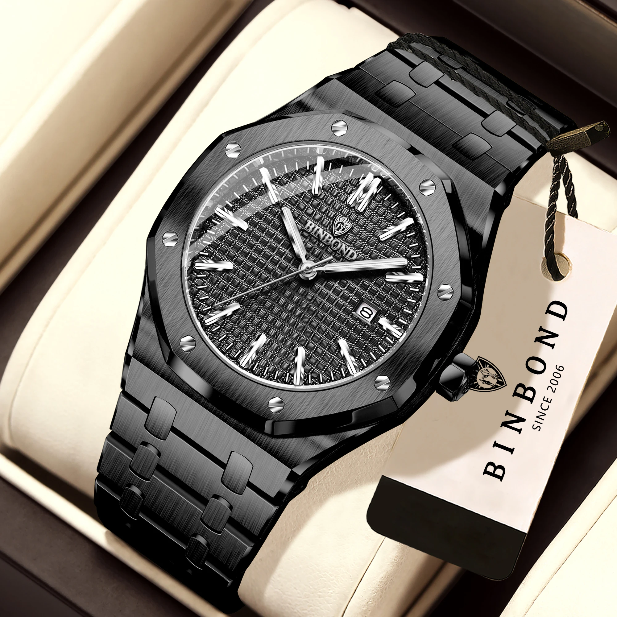 빈본드 오리지널 브랜드 스테인리스 스틸 스트랩 쿼츠 손 - Men'S Accessories Luxury Brands 리뷰 및 가격