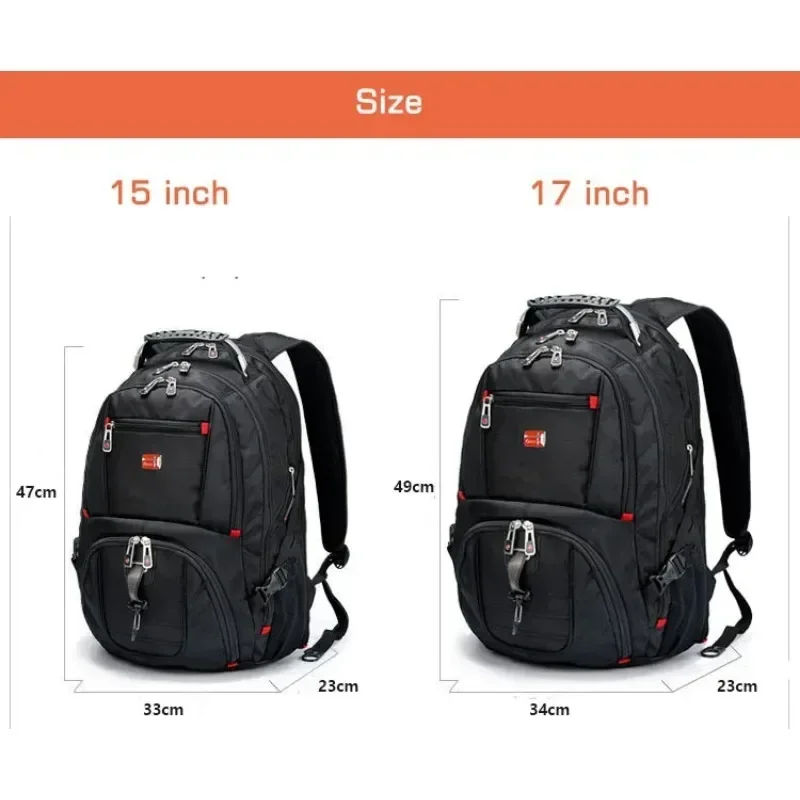 Multifunctional Bags Durable 17 Inch Water Resistant Laptop Backpack, Travel Bag,College Bookbag with USB Backpack Men