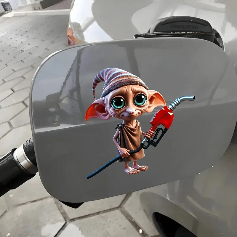 1pc Elf Refueling Car Sticker-Durable Waterproof Sticker Bumper Sticker,for Car Decoration,Easy to Peel Off Without Residue