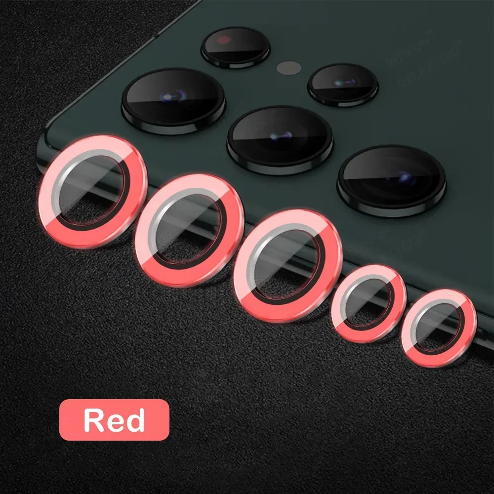 삼성 갤럭시 S24 S25 울트라 S25 플러스 렌즈 보호 링 커버 캡용 야광 후면 카메라 메탈 강화유리 필름 스티커