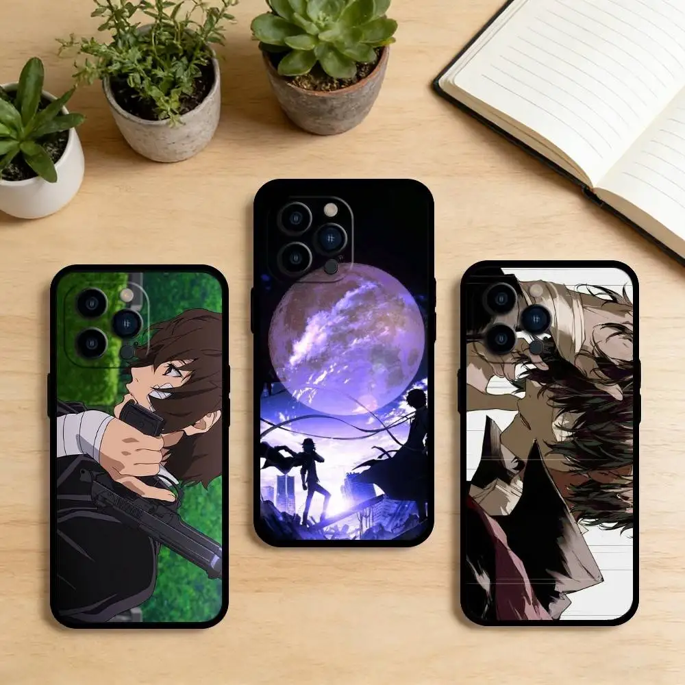 

AAA Anime Bungo Stray Dogs Dazai Osamu Phone Case For iPhone 17,16,15,14,13,12,11 Plus,Pro Max,XS,Soft Silicone Black Cover