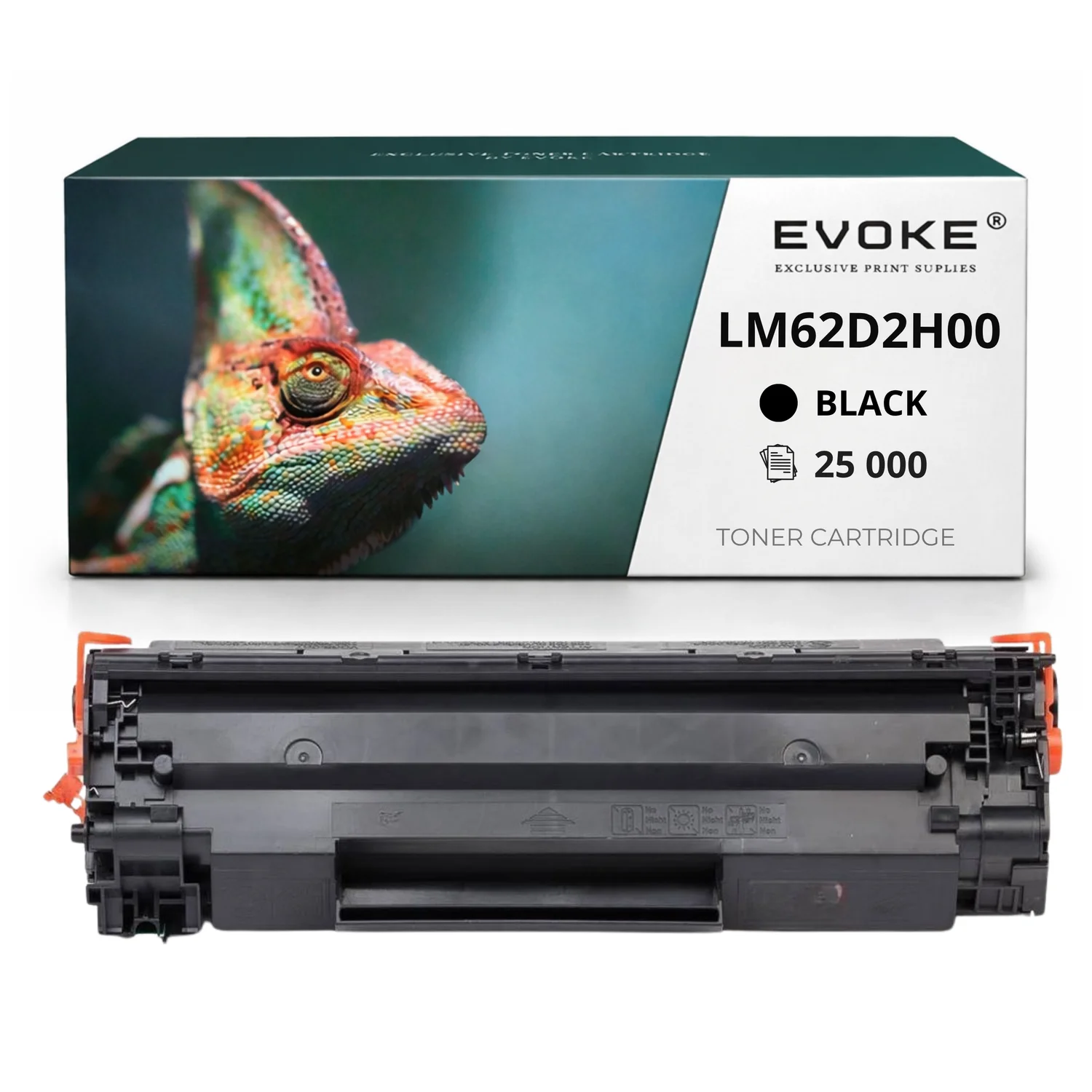 Evoke Compatibele Toner voor Lexmark 62D2H00 Lm62D2H00 Zwart 25000 Pagina's Mx710De Mx711De Mx810Dfe Mx811Dfe Mx812Dfe
