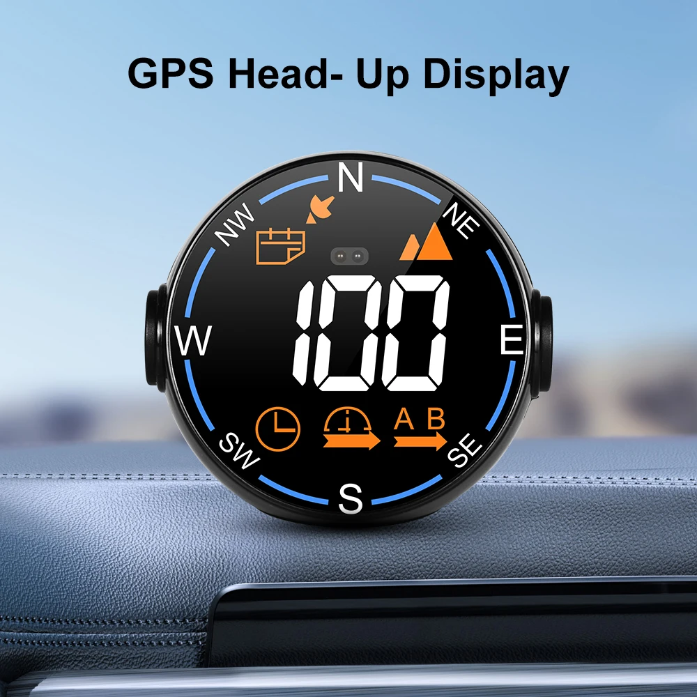 Universal Car GPS HUD Head Up Display Gauge Digital Speedometer Gesture Recognition Clock Altitude Ambient Light Head Up Display