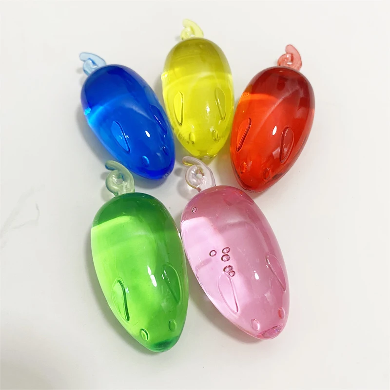 Modèle de souris en acrylique coloré, accessoires de jeu de société, 55x23x18mm, 5 pièces