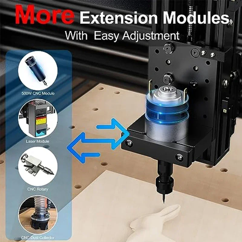 Imagem -03 - Twotrees-cnc Router Milling Cutting Gravador a Laser Spindle Motor Kit Faça Você Mesmo para Pcb Pvc Metal Acrílico Impressora a Laser Trabalhando