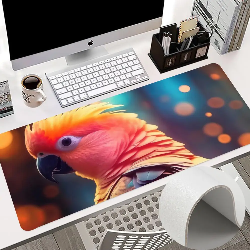 Parrot Mouse Pad 900x400mm Keyboard tapis de souris xxl PC Desk Pads HD Printing Computer Double Sided Leather Non-slip PU Mouse