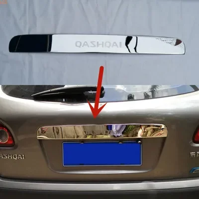 For Nissan QASHQAI 2008-2015 High-quality stainless steel rear trunk door decorative strip tailgate styling strip Car styling