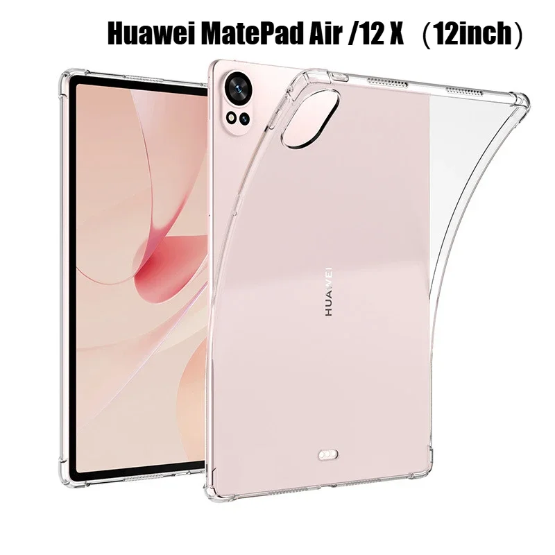 Transparent Shockproof Case for HUAWEI MatePad 12 X 12X Air 12 Inch BKY-W00 W10 W20 W09 Soft TPU Anti-fall Airbag Protect Cover