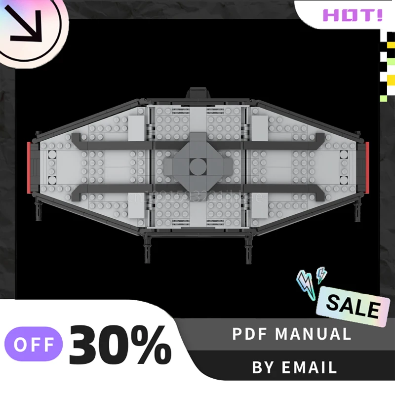 [744 peças] conjunto de blocos de construção criativos moc novo starfighter personalizado haste brinquedos educativos kit de modelo de construção presentes de aniversário