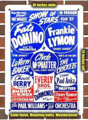 Metal Sign - 1957 Fats Domino and Frankie Lymon- 10x14 inches