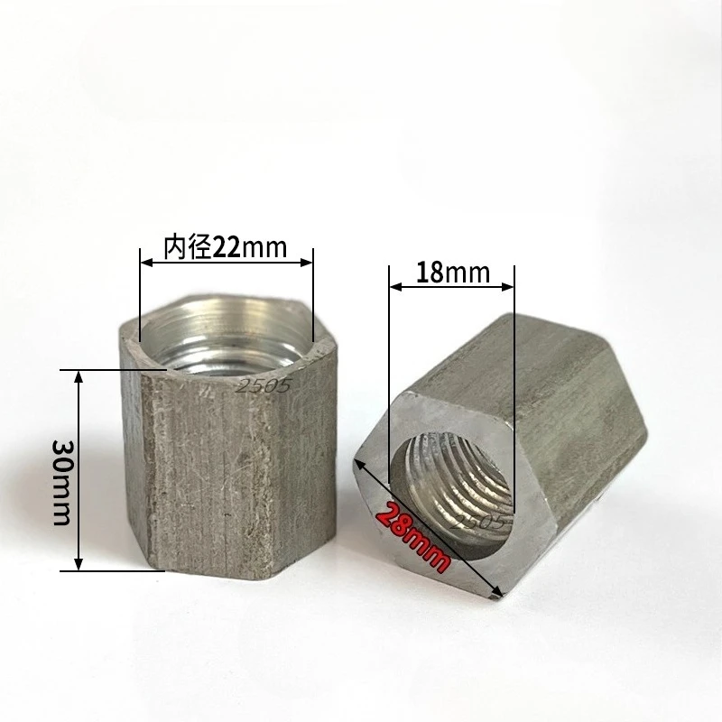 Drill pipe welding head 28 tube 30 tube 22 Beijing wire drilling extension rod hexagonal screw head