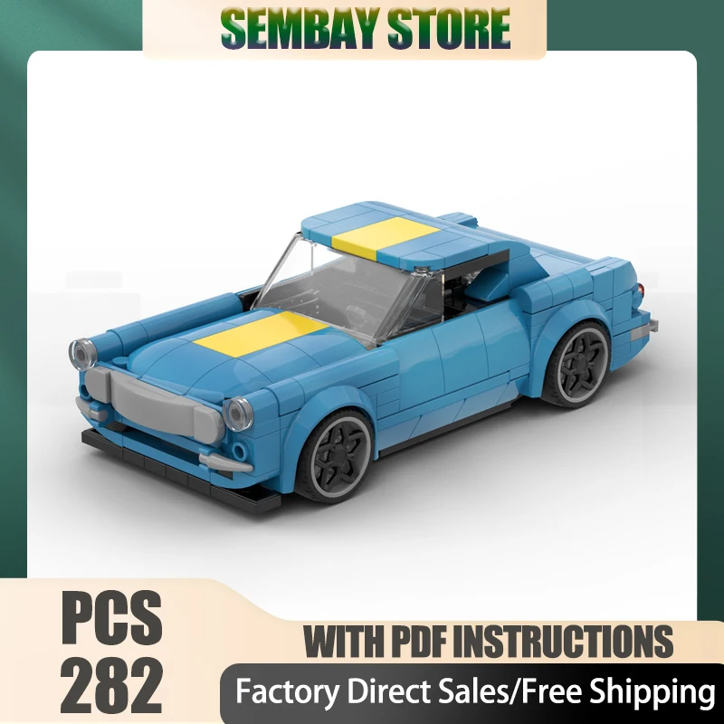 

Champion Speed Cars Moc Building Bricks Modular 1800 Cyan Racing Model Technology Blocks Christmas DIY Toy Construction Gifts
