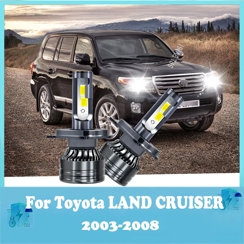 2Pcs Car Headlight 180W H4 9003 LED Canbus Light 6000K White Lamp For TOYOTA LAND CRUISER 2003 2004 2005 2006 2007 2008