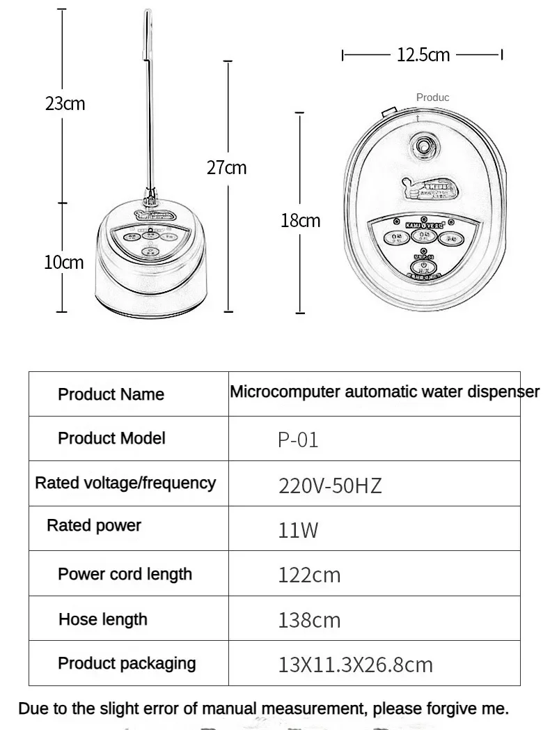 Superior 2-gear Smart Automatic Water Dispenser USB Electric Water Pump with Stand Smart Water Bottle Pump Dispenser for Home Ki