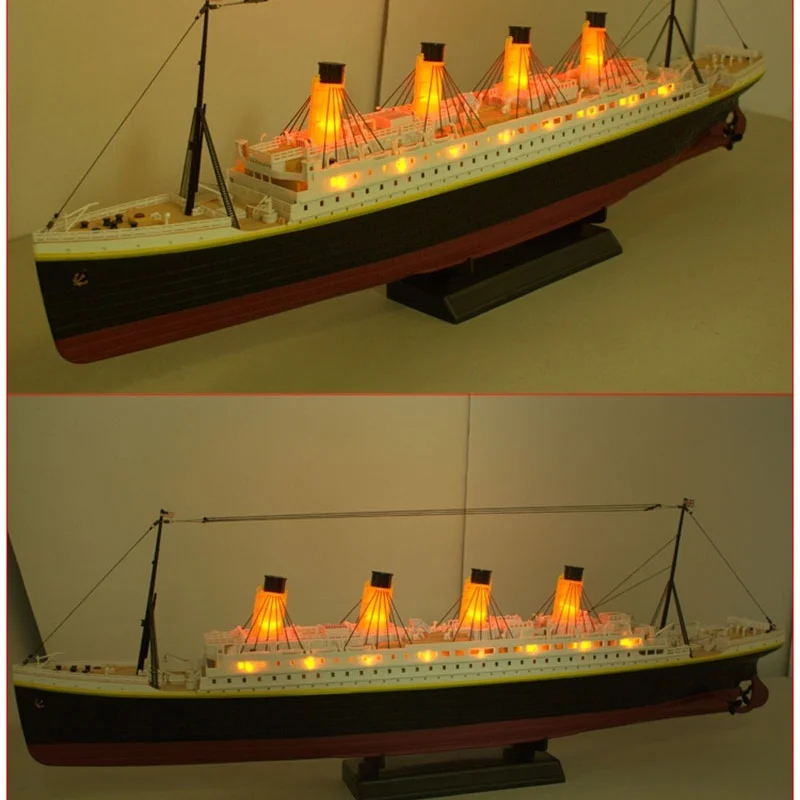 Rc Cruiseschip Titanische Afstandsbediening Schip Cruiseschip Water Speelgoed Model Diy Assemblage Elektrische Speelgoedmodel Ornament Buiten Speelgoed Cadeau