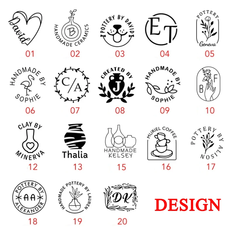 Custom Clay Stamp for Pottery Design Stamp Soap Stamp Gift for Potter Polymer Stamps Ceramic Stamps for Pottery Stamp Custom