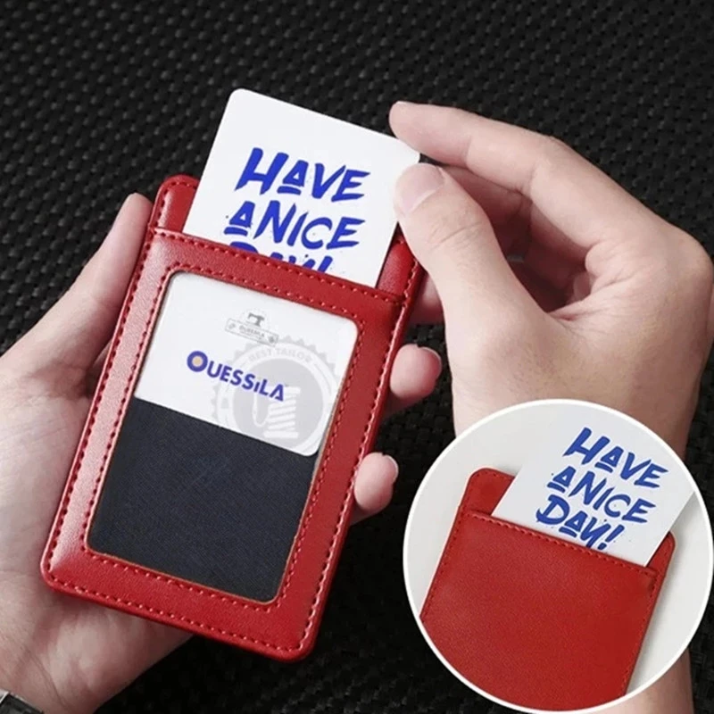 Naamplaatje Echt leer Aanpasbare badge Luxe identificatieondersteuning Paar Lanyard Kaarthouder Werk Kantooraccessoires