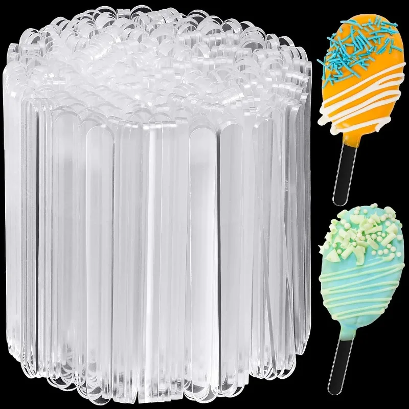 10/100pcs Acrylic Ice Cream Sticks Creamsicle Cakesicle Cake Candy Pop Sticks Reusable DIY Popsicle Crafts Kitchen Gadget Tools - view 6