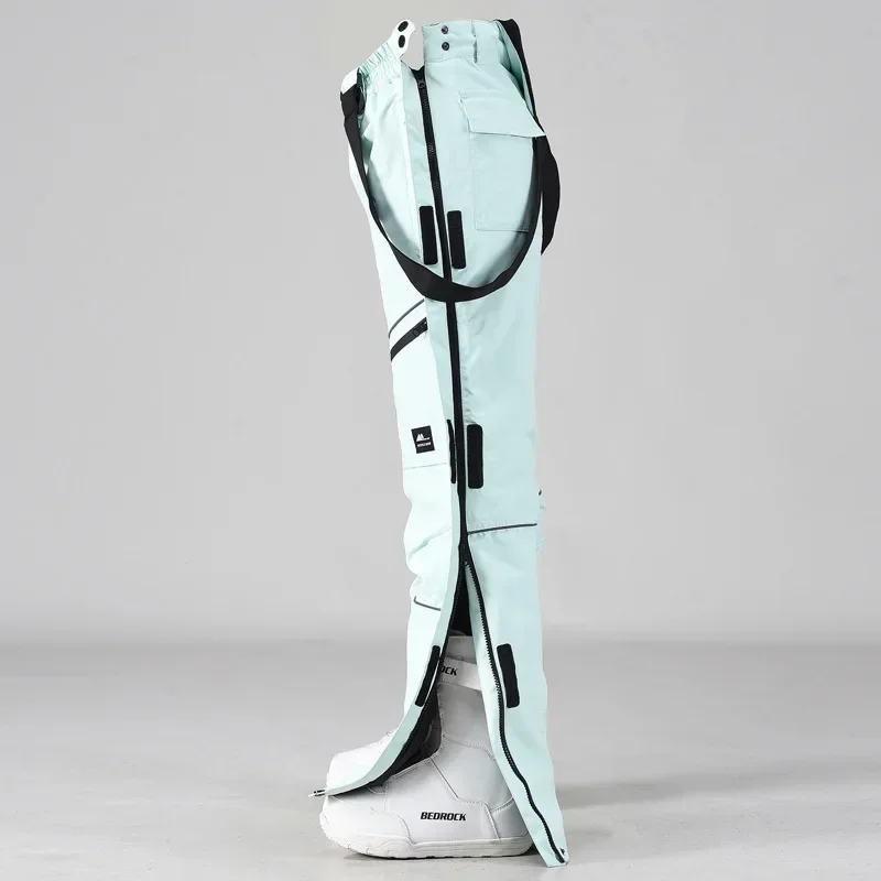 الشتاء الثلوج السراويل مع الرياح والباردة موقف ريسي سميكة الدفء ومقاوم للماء Pa nts القطن كليب للزوجين التزلج السراويل OT4 #4