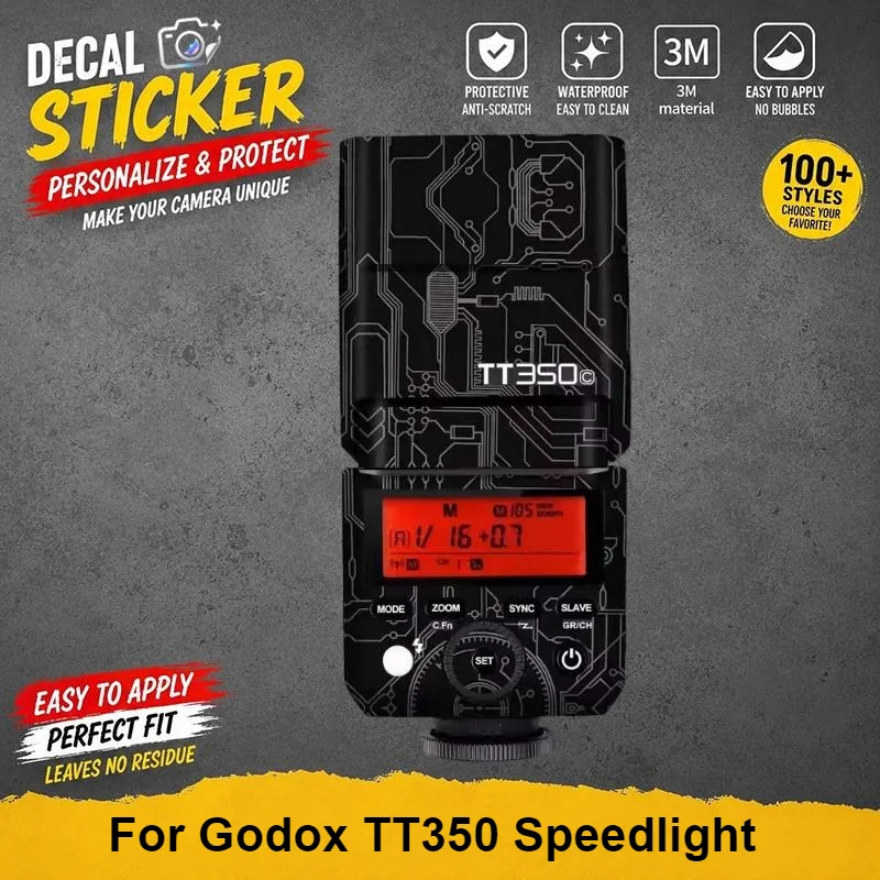For Godox TT350 Speedlight Skin Sticker Premium Vinyl Wrap Stylish Protective Decal  tt350 Anti-Scratch Cover Cartoons and anime