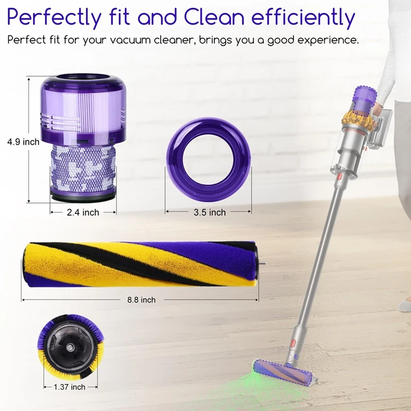 Замена планки роликовой щетки JDZD-Soft для ручного пылесоса Dyson V15 Detect, номер детали 971634 -01