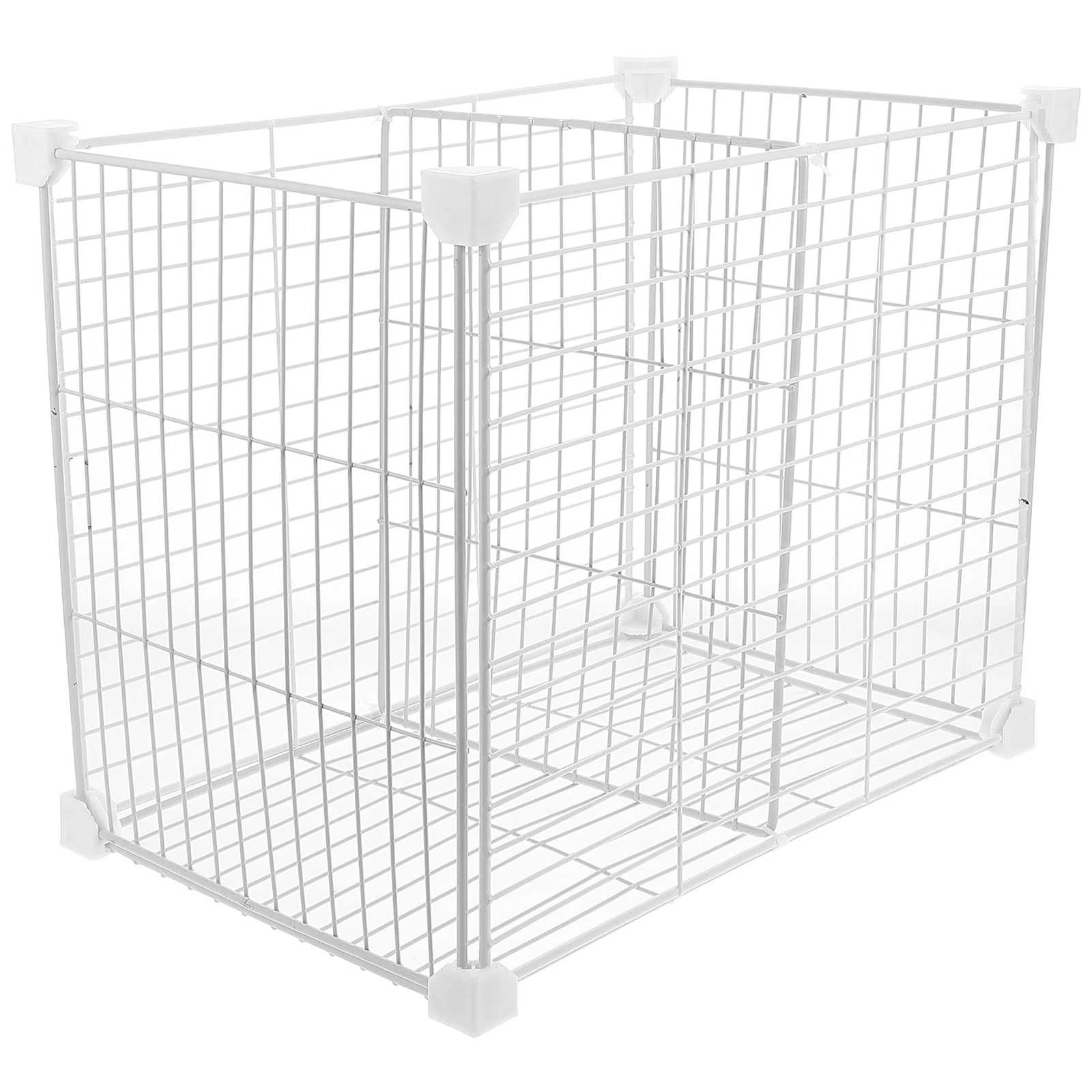 

Freezer Organizer Bin Metal Wire Basket with Bottom Storage Adjustable Dividers for Freezer Refrigerator Food Storage Organizer