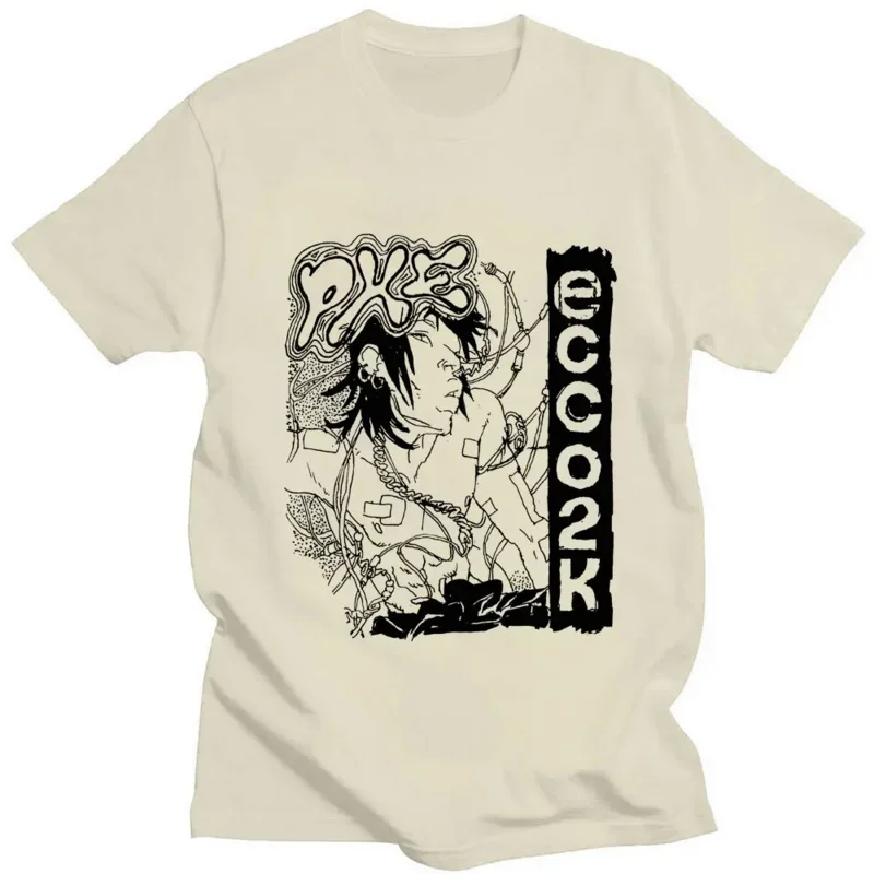 Rared ecco2k-T-shirt à manches courtes unisexe, streetwear, gothique, hip-hop, décontracté, ample, en coton