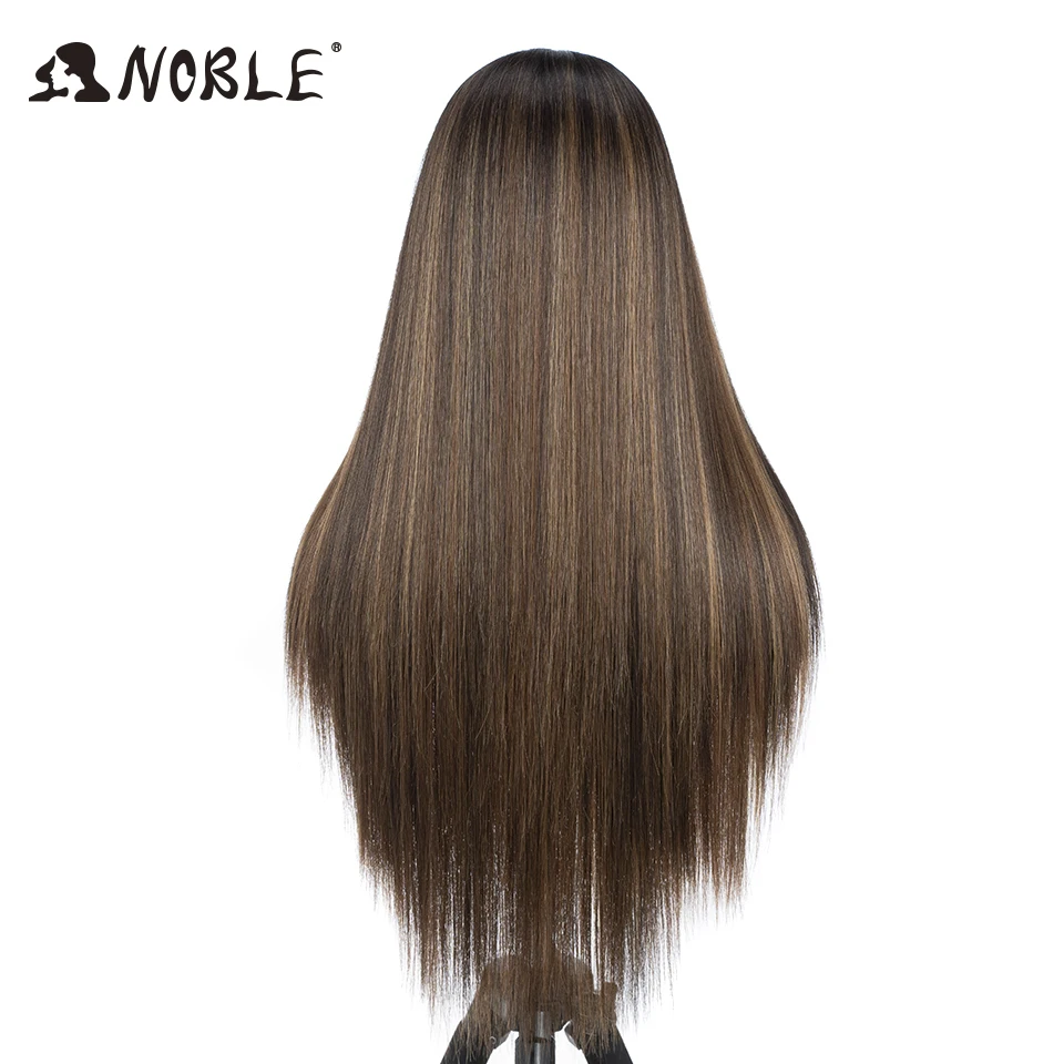 Noble Synthetic Lace Front Wig 30Inch 13X7 Straight lace Wig Blonde Ombre Glueless Wigs For Women Cosplay Lace Wig synthetic