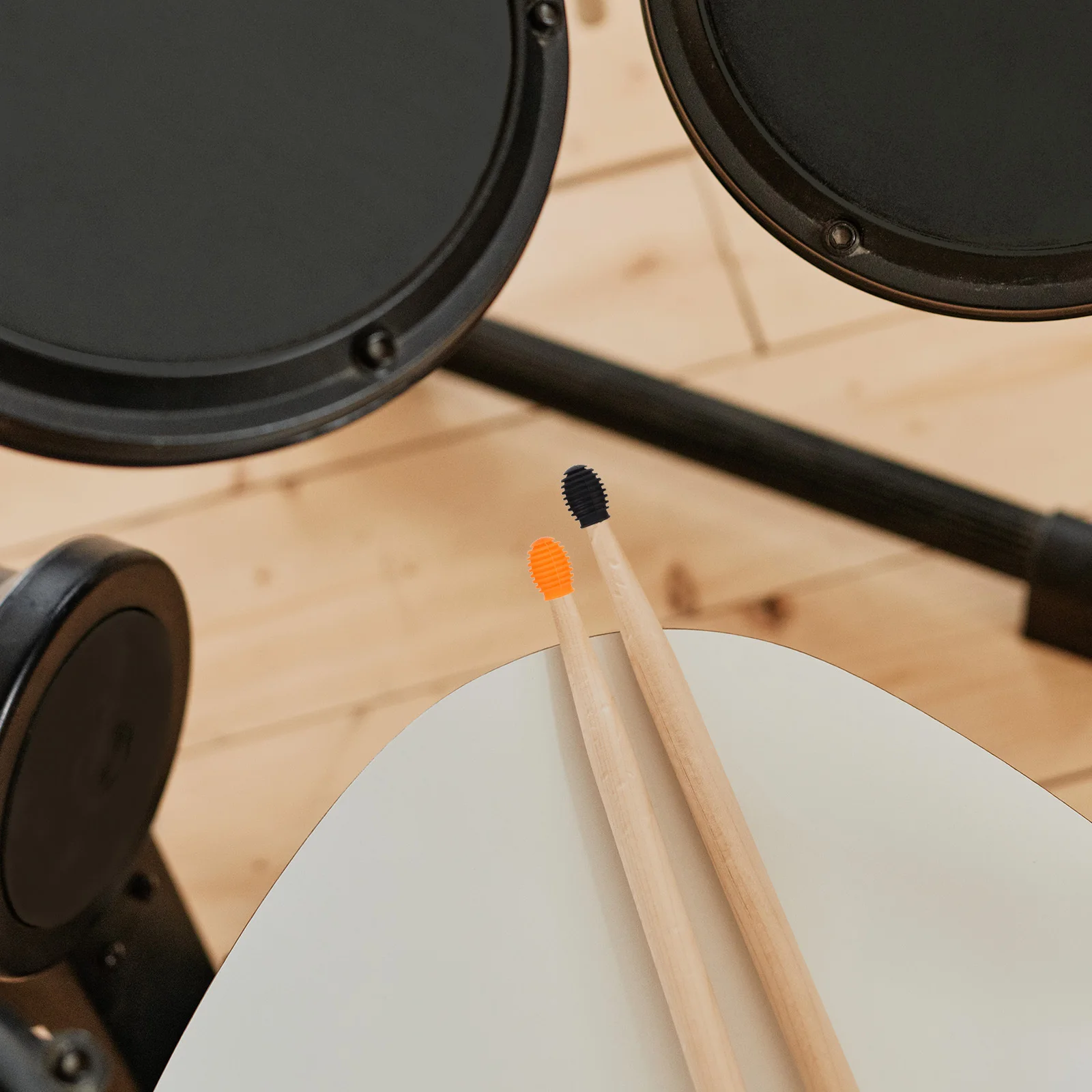 

8Pcs Silicone Drumstick Silent Covers for Quiet Practice Noise Reducing Mute Tips Drum Dampeners Percussion Accessories