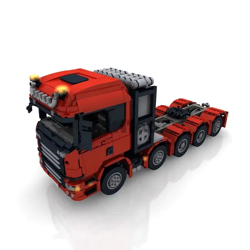 MOC-37157CustomRC10x4 6 SLT Truck/Red Truck AssemblyStitching Building BlockModel3937parts KidsBirthday Building Blocks Toy Gift