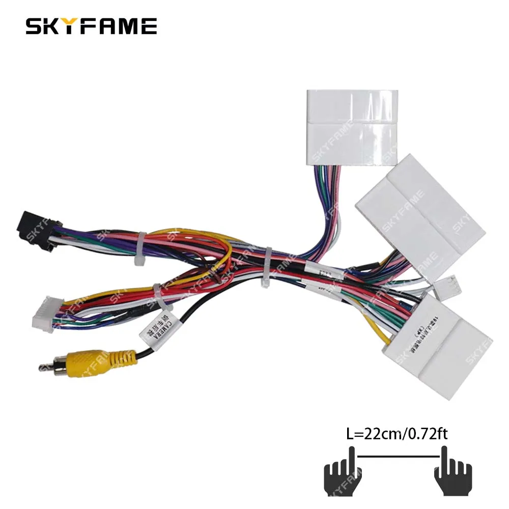 SKYFAME-Adaptador de arnés de cableado de 16 pines para coche, decodificador de caja Canbus, Cable de alimentación de Radio Android para Renault Duster Arkana RP5-RN-101