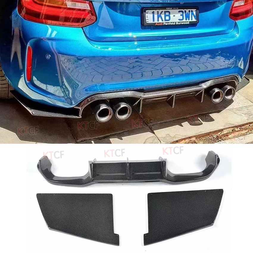 

Real Carbon Fiber Car Rear Bumper MTC Diffuser Lip Spoiler for BMW 2 Series F87 M2 2016 -2019 Bumper Splitters Aprons Guard