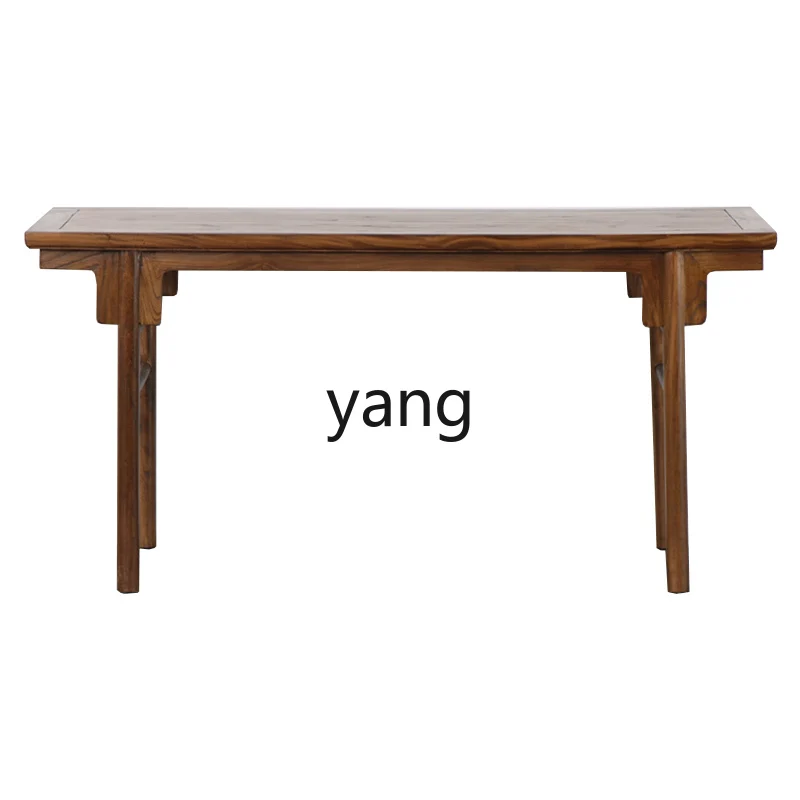 

LH new Chinese desk old elm simple Ming calligraphy table desk solid wood