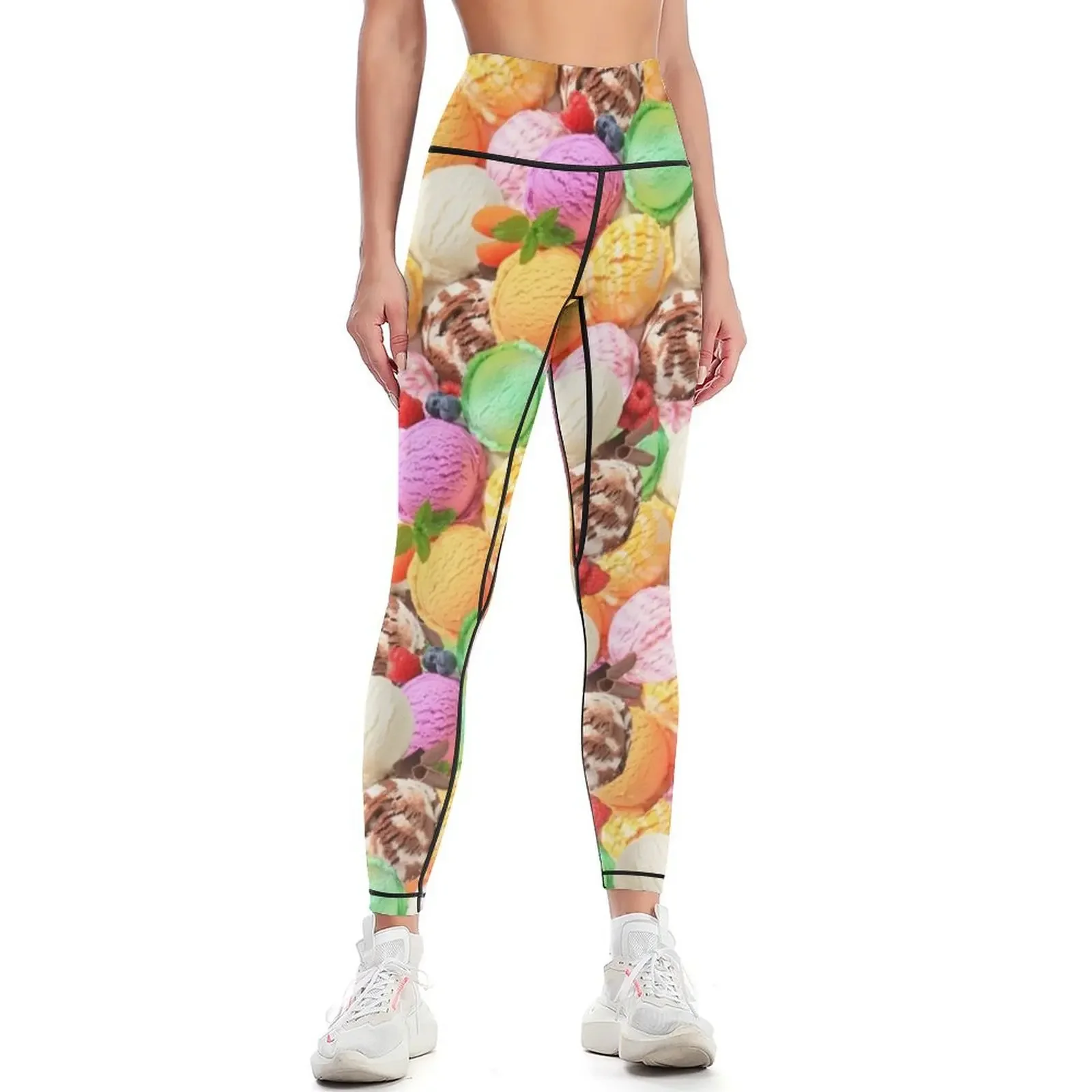 

Yummy Ice Cream Scoop Leggings Female legging pants sport set Women's fitness Womens Leggings