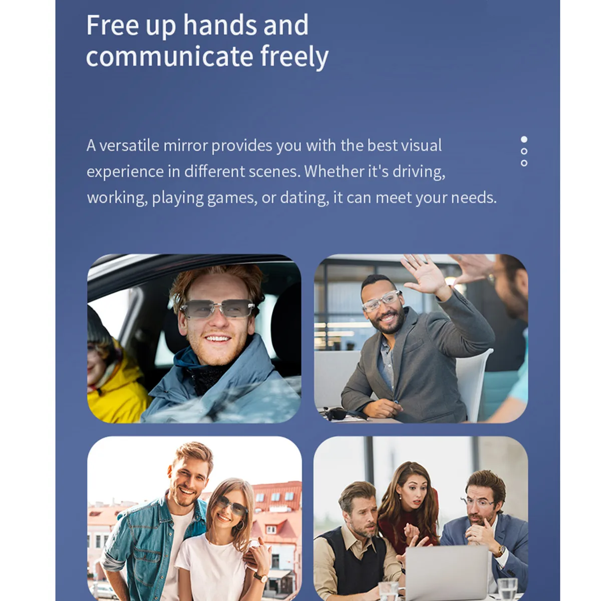 AI Smart Brille Sonnenbrille Bluetooth Anruf AI Sprachassistent Fernbedienung Musik UV-Schutz Herren Damen Brillen für Android IOS