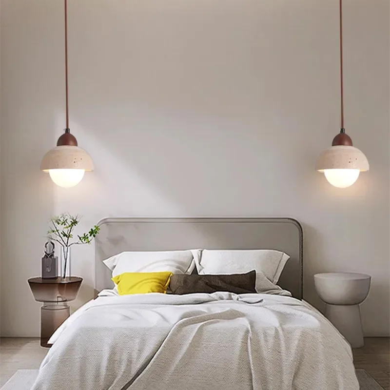 Wabi Sabi Pendant Light Designer Retro Stone Light Bedroom Bedside Dining Lights Hanging Indoor Kitchen Island Lights