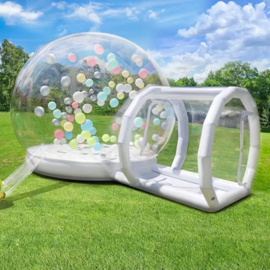 

13ft Inflatable Bubble House for : Commercial Grade PVC Clear Waterproof Includes Blower Pump 7ft Tunnel Ideal for Camping Part