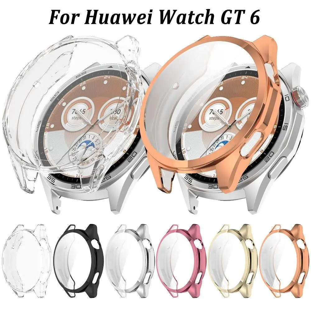 TPU Protective Case Anti-scratch Bumper Screen Protector Full Protection Cover Shell for Huawei Watch GT 6