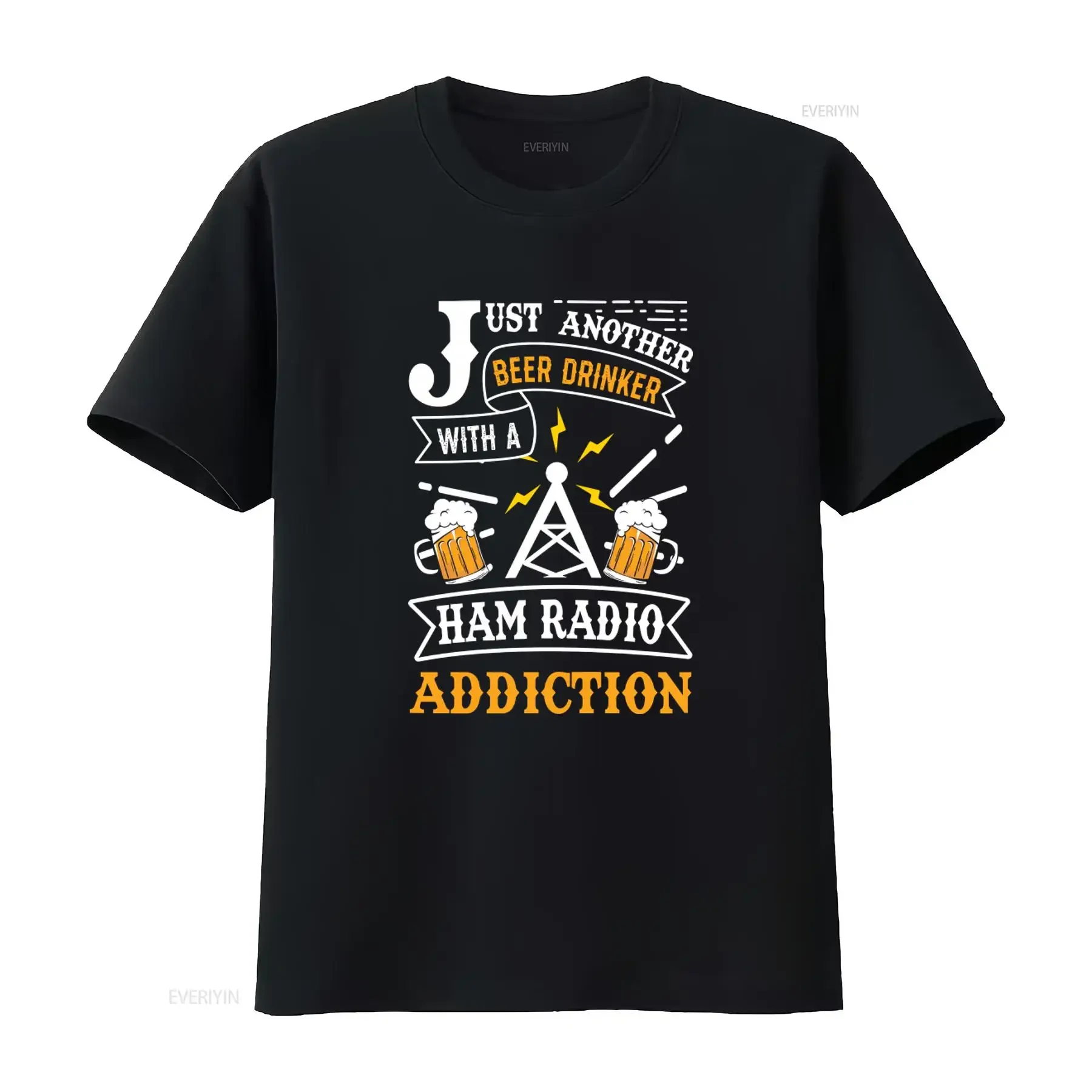Funny Beer Drinker Ham Radio T Shirt for Operators Unique Design Comfortable Fit Perfect Enthusiasts vintage Washed Slightly