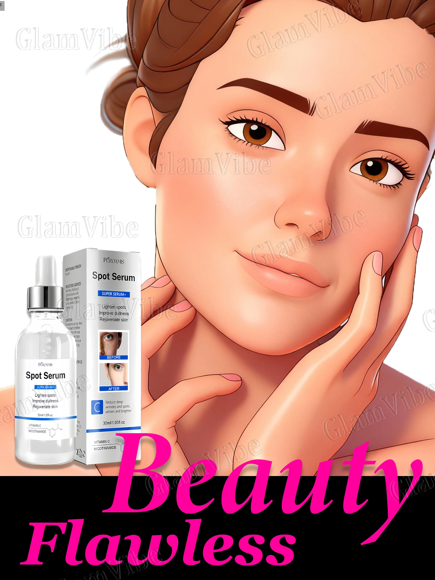 

Восстановите яркий почти чистый белый цвет лица; даже и безупречное.