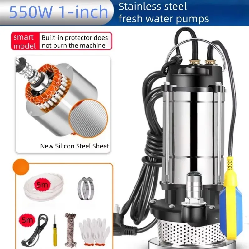 Submersible 220V Water Household High Head Small Agricultural Irrigation Sewage Water and Sewage